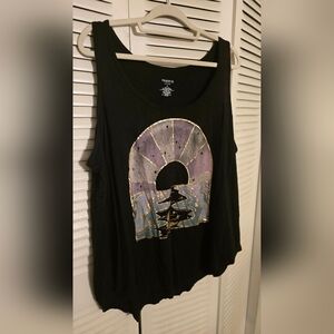 Torrid Active Black Graphic Tank Top